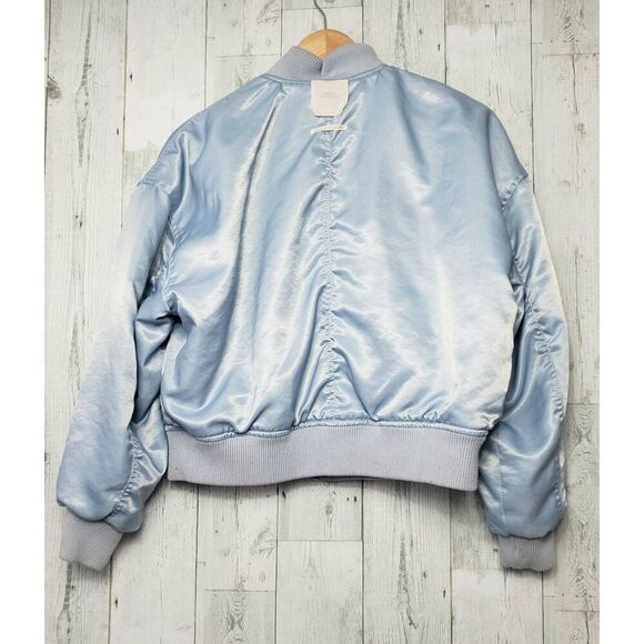 Urban Outfitters Cara Reversible Satin Floral Velvet Puffer Jacket Sz. Sm. - Picture 5 of 13